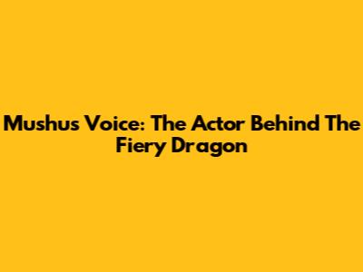 Mushu's Voice: The Actor Behind The Fiery Dragon