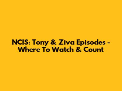 NCIS: Tony & Ziva Episodes - Where To Watch & Count