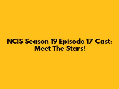 NCIS Season 19 Episode 17 Cast: Meet The Stars!