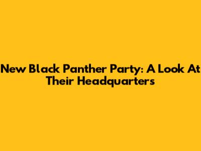 New Black Panther Party: A Look At Their Headquarters