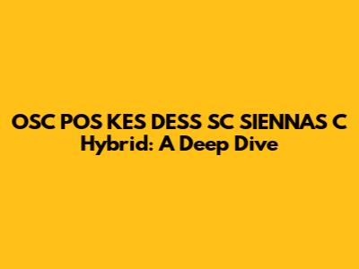 OSC POS KES DESS SC SIENNAS C Hybrid: A Deep Dive