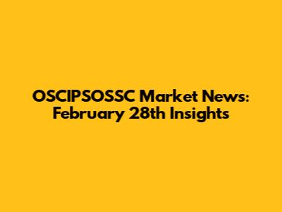 OSCIPSOSSC Market News: February 28th Insights