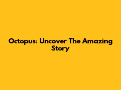 Octopus: Uncover The Amazing Story