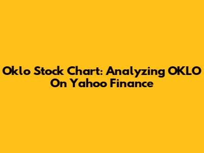 Oklo Stock Chart: Analyzing OKLO On Yahoo Finance