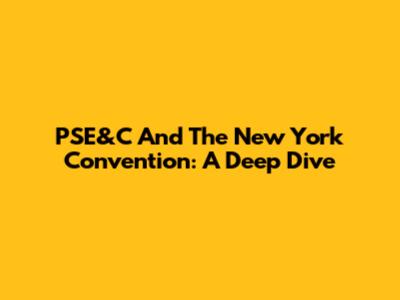 PSE&C And The New York Convention: A Deep Dive