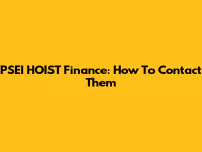 PSEI HOIST Finance: How To Contact Them