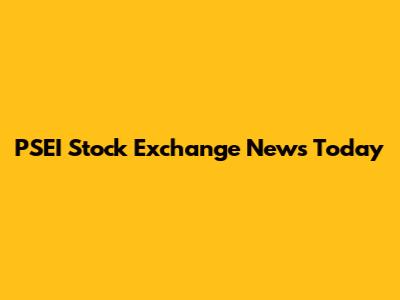 PSEI Stock Exchange News Today