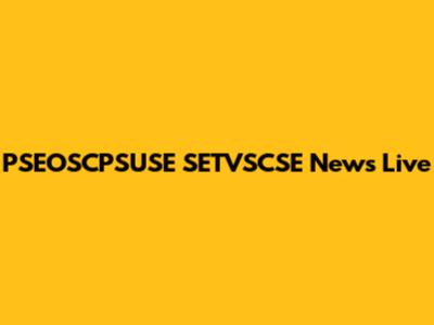 PSEOSCPSUSE SETVSCSE News Live