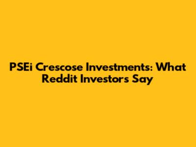 PSEi Crescose Investments: What Reddit Investors Say