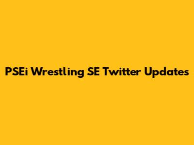 PSEi Wrestling SE Twitter Updates
