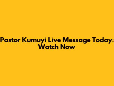 Pastor Kumuyi Live Message Today: Watch Now