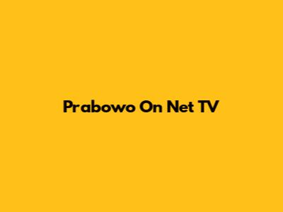 Prabowo On Net TV