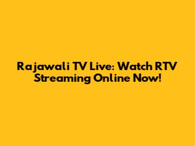 Rajawali TV Live: Watch RTV Streaming Online Now!