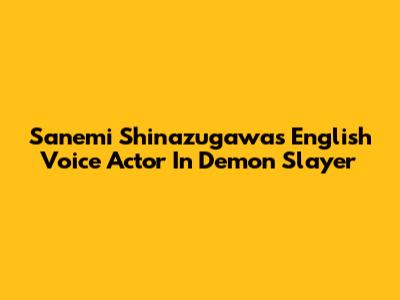 Sanemi Shinazugawa's English Voice Actor In Demon Slayer
