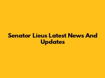 Senator Lieu's Latest News And Updates
