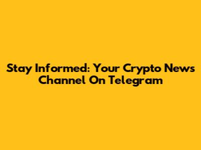 Stay Informed: Your Crypto News Channel On Telegram