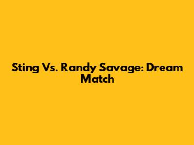 Sting Vs. Randy Savage: Dream Match