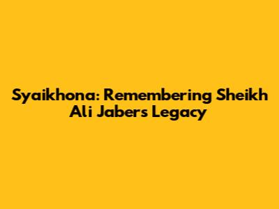 Syaikhona: Remembering Sheikh Ali Jaber's Legacy