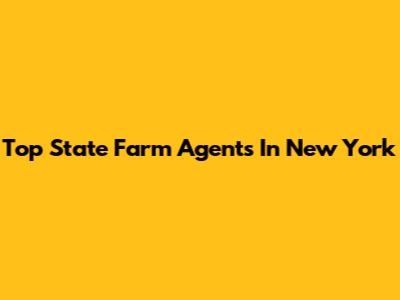 Top State Farm Agents In New York