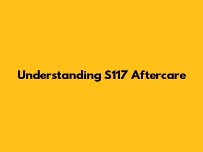 Understanding S117 Aftercare