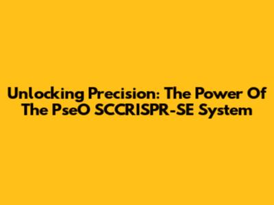 Unlocking Precision: The Power Of The PseO SCCRISPR-SE System