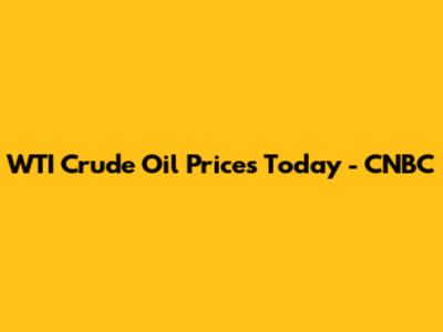 WTI Crude Oil Prices Today - CNBC