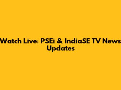 Watch Live: PSEi & IndiaSE TV News Updates
