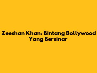 Zeeshan Khan: Bintang Bollywood Yang Bersinar