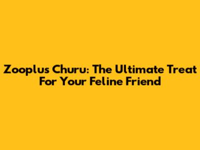 Zooplus Churu: The Ultimate Treat For Your Feline Friend